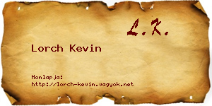 Lorch Kevin névjegykártya